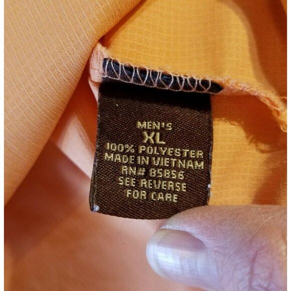 Three Forks Ranch Performance Fishing Shirt Orange XL Long Sleeve Mens - Picture 2 of 7